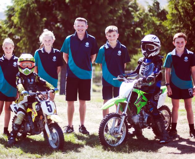 Among the 200 people involved in organising the Danseys Pass Trail Ride are (from left) Duntroon School pupils Tessa Strachan (10), Cohen McLachlan (8), Emily Wainwright (10), principal Mike Turner, Henry Spite (11), Benya Dogterom (10) and James Horn (12