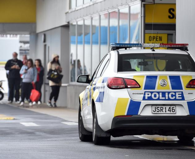 Police were called to the supermarket in South Dunedin on Monday. Photo: Peter McIntosh