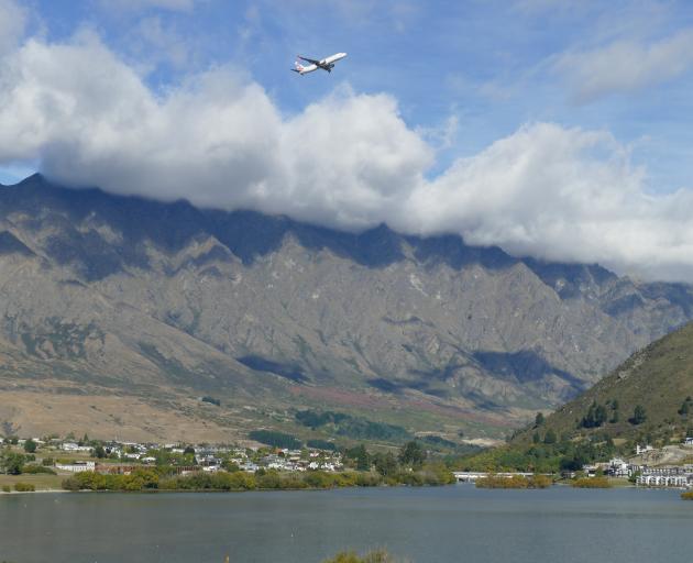 Virgin flight VA9552, bound for Brisbane, takes off from Queenstown Airport just after 5pm on...