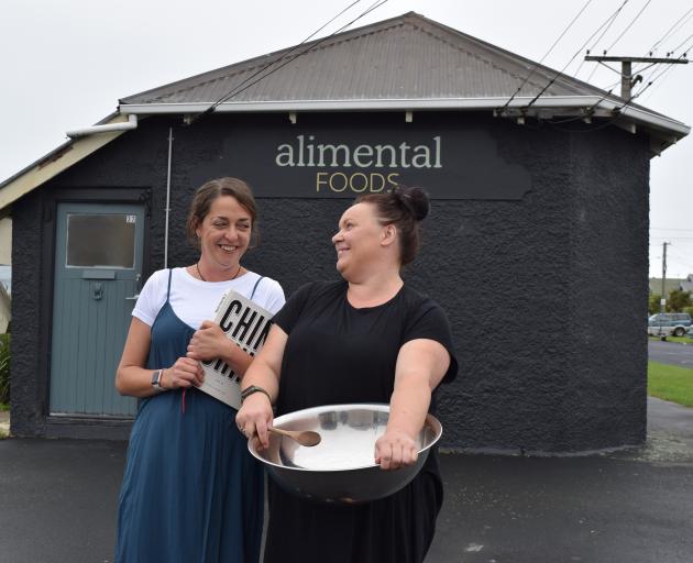 Alimental Foods co-owners Hayley Harris (left) and Sheryl Hellyer run their catering business...