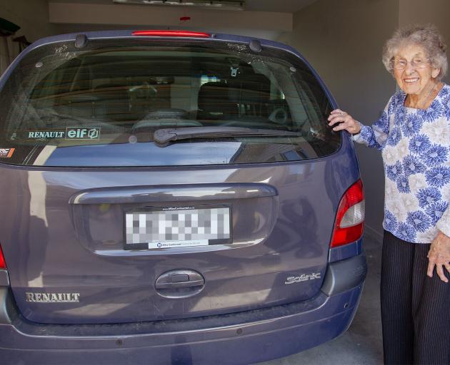 At nearly 100-years-old, Aldy Butcher still drives her own car. Photo: Geoff Sloan