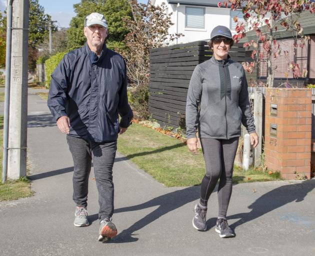 Getting some exercise on Garreg Rd, Bryndwr.