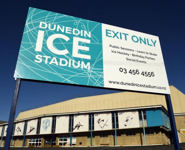 The Dunedin Ice Stadium’s ice has been melted while its doors remain closed. PHOTO: STEPHEN JAQUIERY