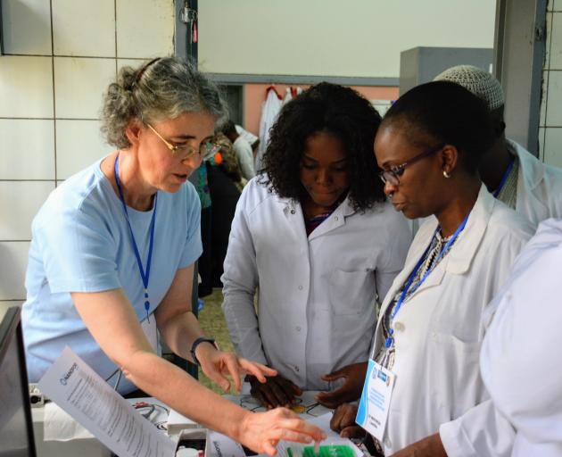 Prof Stanton and her team in her laboratory have been working for several years on developing hand-held diagnostic technology which can be used as point-of-care testing devices. Photo: Supplied Prof Stanton and her team in her laboratory have been working for several years on developing hand-held diagnostic technology which can be used as point-of-care testing devices. Photo: Supplied