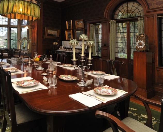 The dining room at Olveston.