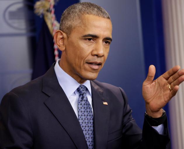 US President Barack Obama speaks during his last press conference at the White House in Washington