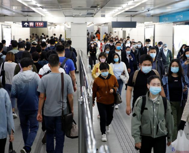 Monday morning rush hour in a Beijing train station. Photo: Reuters 