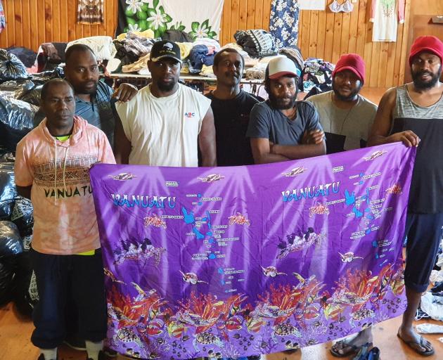 Vanuatuan seasonal workers stranded by Covid-19 (from left) Ritchie Ross, Tali Vaika, George Wola...