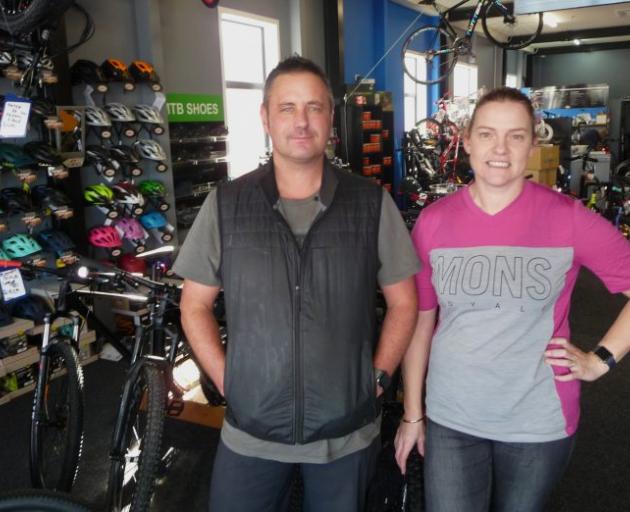 Stoked Cycles owners Paul and Monique Brake. Photo: Ashburton Courier