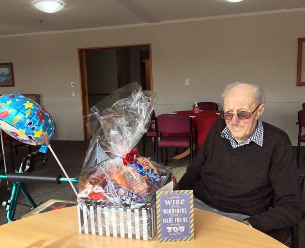 Happier times ... Maurice Skinner, of Winton, celebrates Christmas at the Cargill Lifecare rest...