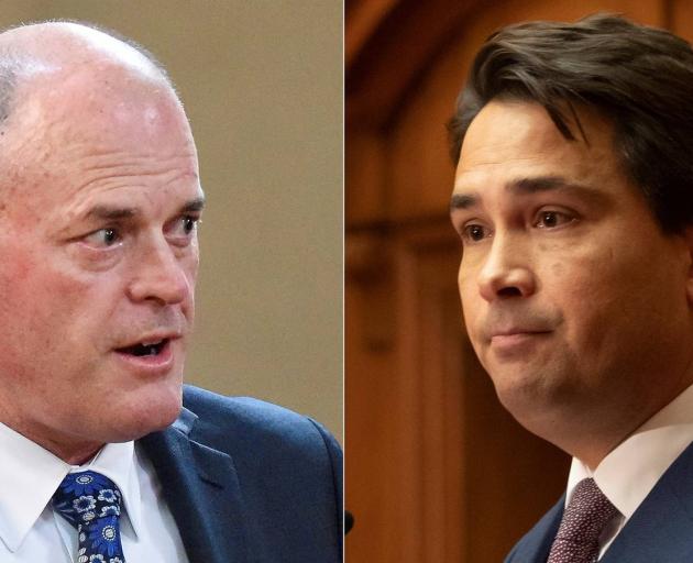 Todd Muller, left, is publicly challenging Simon Bridges for the National leadership. Photos: NZ...