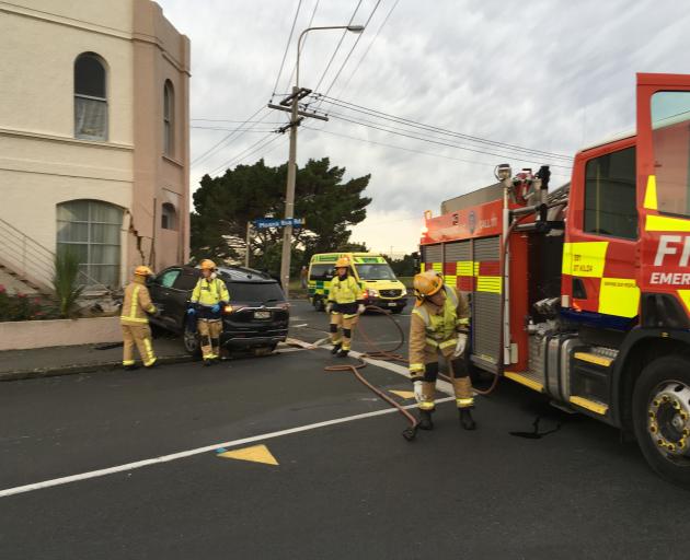 Emergency services at the scene. Photo: Peter McIntosh