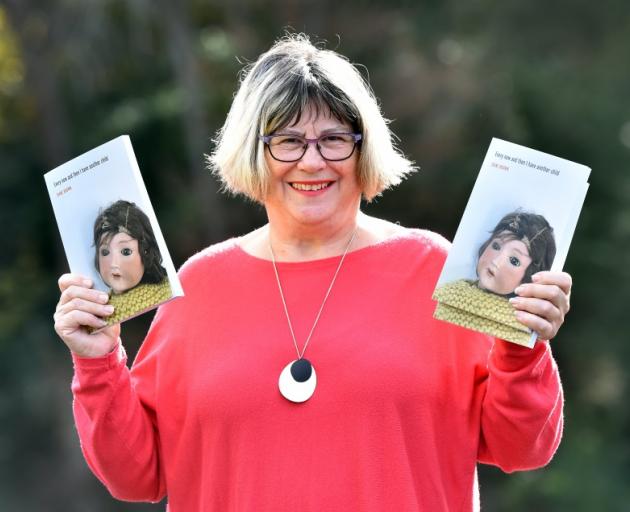 Vivid dreams ... Author Diane Brown with her new ‘‘baby’’. PHOTO: PETER MCINTOSH