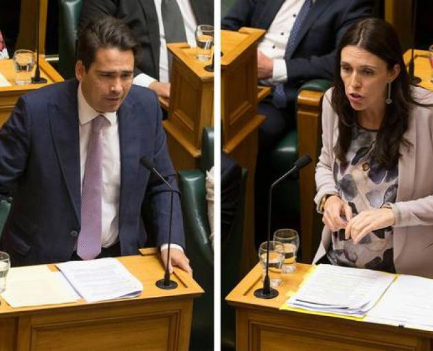 National Party leader Simon Bridges and Prime Minister Jacinda Ardern in Parliament. Photos: NZ...