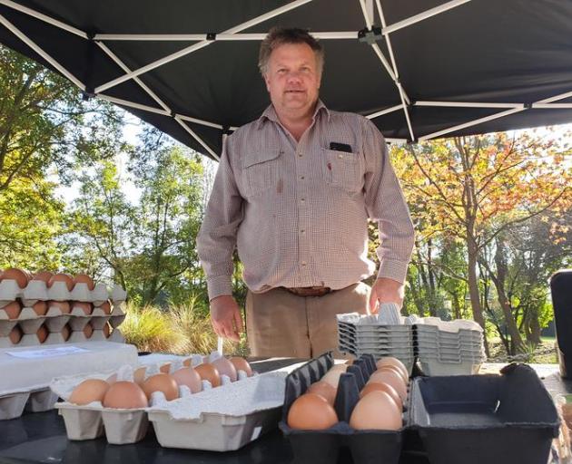 Bruce Greig said he had not been able to keep up with demand for his free range eggs during...