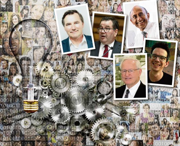 Clockwise from left: CTU president Richard Wagstaff, Finance Minister Grant Robertson, economist...