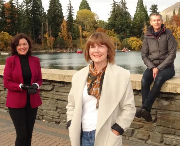 Helping hands ... Queenstown resident Kaye Parker (front) with Wakatipu Community Foundation...