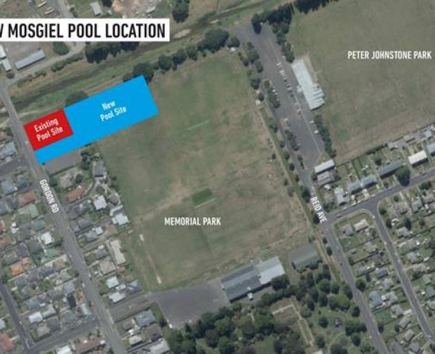 Map showing approximate building platform for the new pool. The exact location will be confirmed...