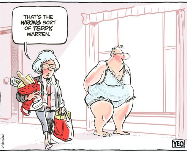 Yeo's "teddy" cartoon, one of his Covid-19 favourites. 