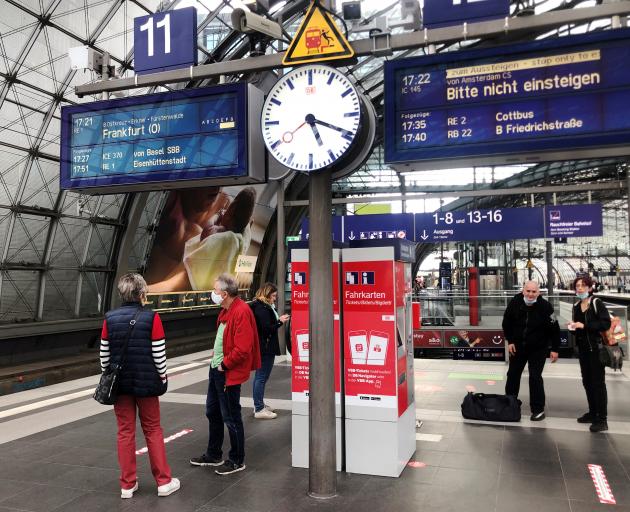 Berlin's main train station. Many restrictions for EU and Schengen visitors will ease on Monday,...