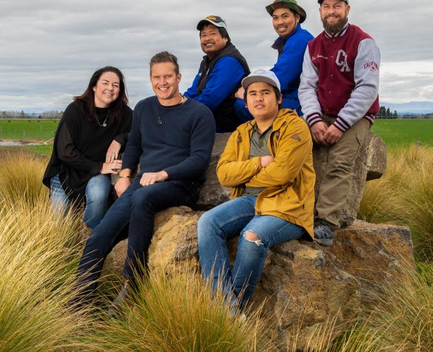 All smiles ... The River Terrace Dairy team comprises (from left) Rebecca Miller, Brent Miller,...