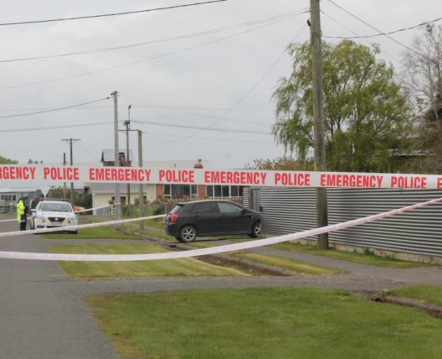 Police investigating the death in Otautau last year. Photo: Luisa Girao