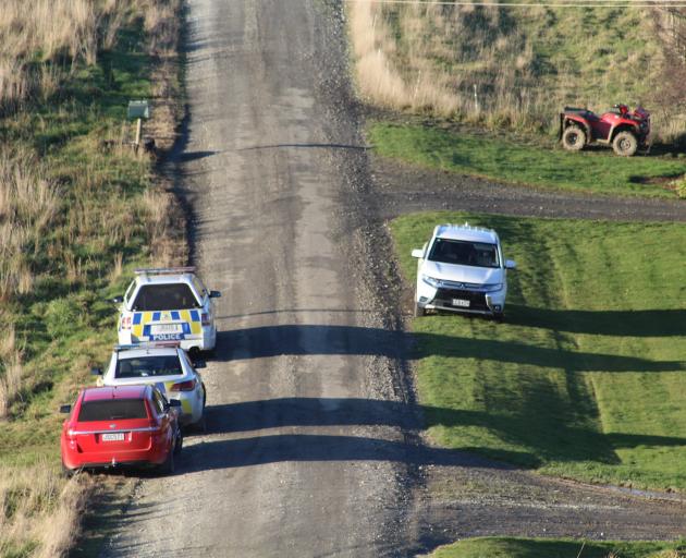 Police were seen parked in the rural Southland town of Glenham yesterday following a tractor...