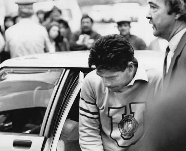 Peter Joseph Holdem, 30, unemployed leaving the Christchurch District Court in 1986. Photo: The...