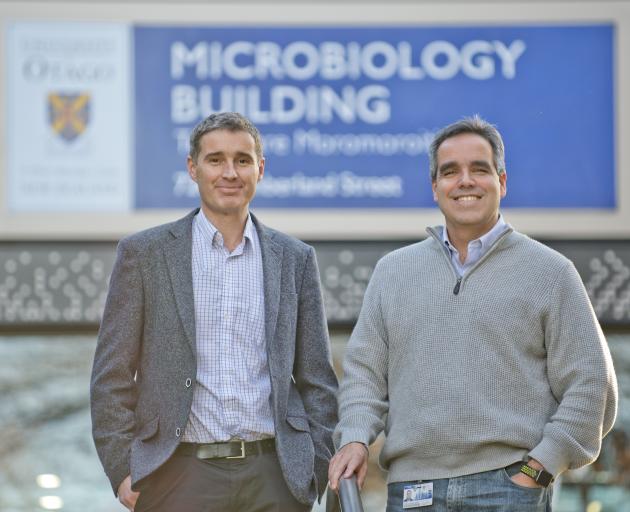 University of Otago Associate Prof James Ussher (left) and Prof Miguel Quinones-Mateu, who took...