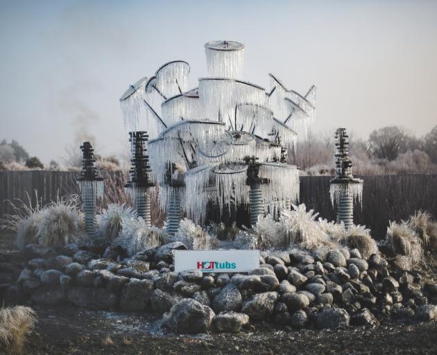 Hot Tubs Omarama’s ice sculpture was at its frosty finest yesterday morning, as temperatures...