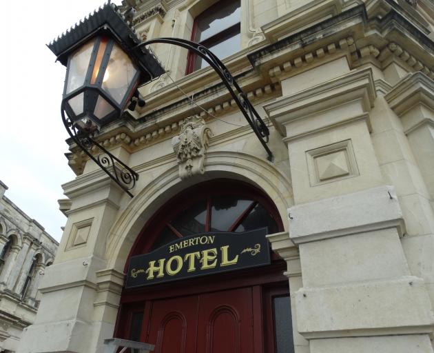 The Criterion Hotel in Oamaru’s Victorian precinct has been renamed the Emerton Hotel for the filming of Netflix production The Power of the Dog, which takes place today. Photos: Daniel Birchfield