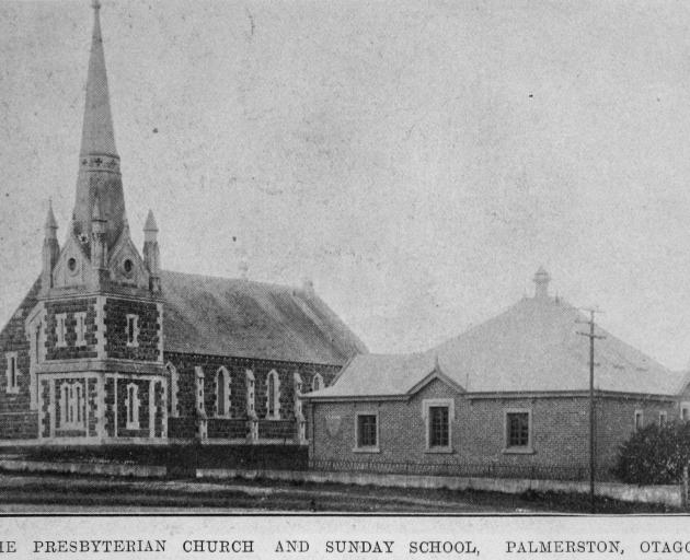 The Presbyterian church and Sunday school, Palmerston. — Otago Witness, 
...