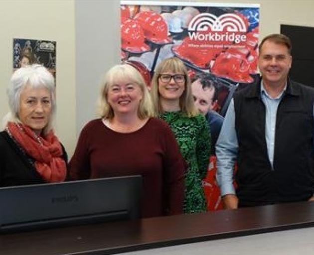 The Dunedin-based Workbridge team, (from left) team leader Mandy Johnstone and employment...
