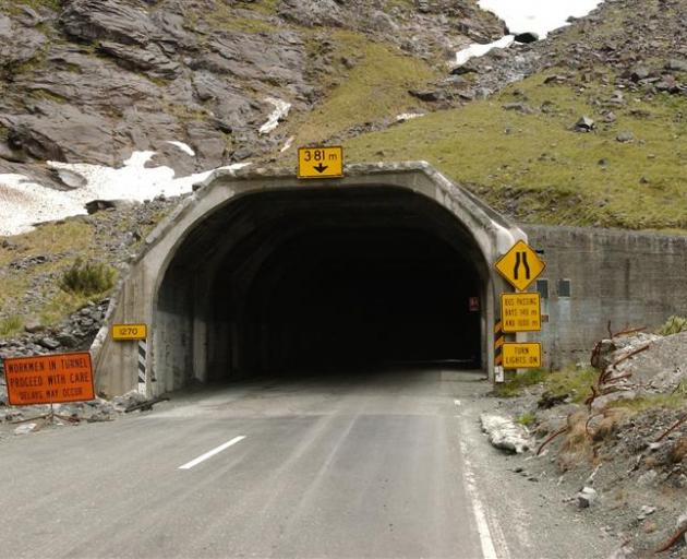 The eastern portal of the Homer Tunnel. Photo by Craig Baxter.