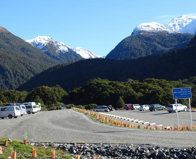 The recently opened car park at Cameron Flat on SH6, 8km north of Makarora, was built before the...