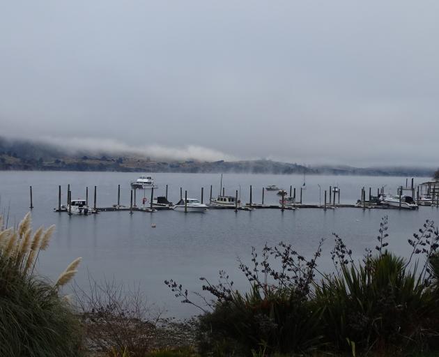 Fog and low cloud over Lake Wanaka this morning. Photo: Kerre Waterworth