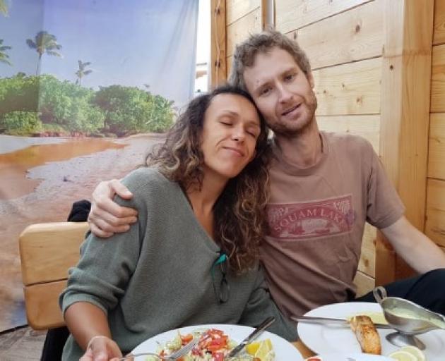 Lilia Rossana pictured with her husband, Jacob Macek, about a week before he died. Photo: Supplied