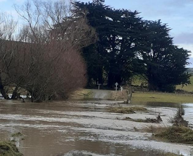 Flooding in the Gore district today. Photo: Gore District Council