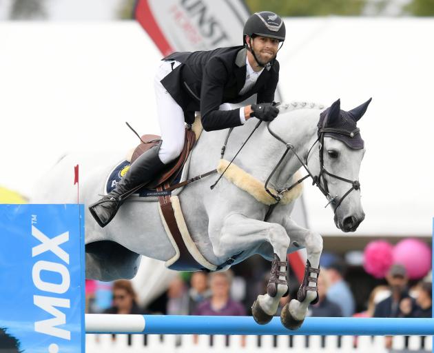 Clarke Johnstone rides Balmoral Sensation at the Horse of the Year event at the Hawke’s Bay A&P...