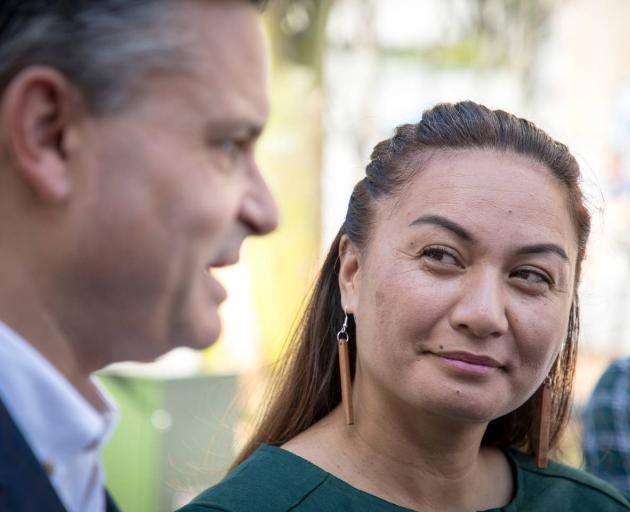 Green Party co-leaders James Shaw (left) and Marama Davidson have launched their party manifesto. Photo: NZ Herald