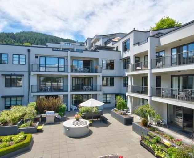 A lift and a hallway were damaged during the wild night out involving Highlanders players and associates. Photo: Supplied via NZ Herald