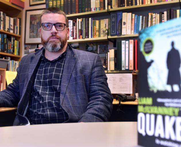 University of Otago professor Liam McIlvanney with a copy of his book The Quaker. PHOTO: PETER...