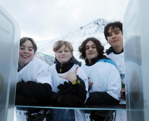 Wakatipu High School year 9 pupils (from left) Jano Le Page, Mace Korani, Flyn Cashmereid and...