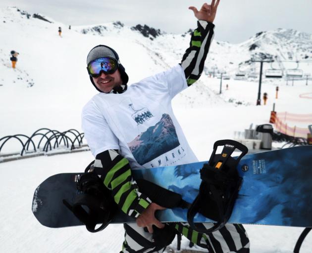 Tim Blackwood travelled from Dunedin to make the start of the Remarkables’ chair lifts on opening...