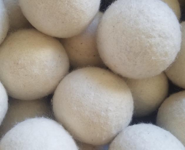 Kate Wilson created dryer balls as a ‘‘side hustle’’ after looking at ways to use wool. PHOTO:...