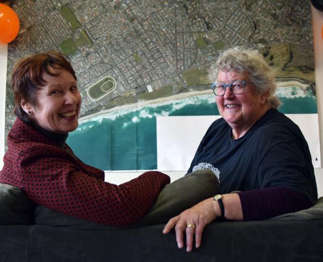 South Dunedin Community Network community co-ordinator Janie Peck (left) and chairperson Eleanor...