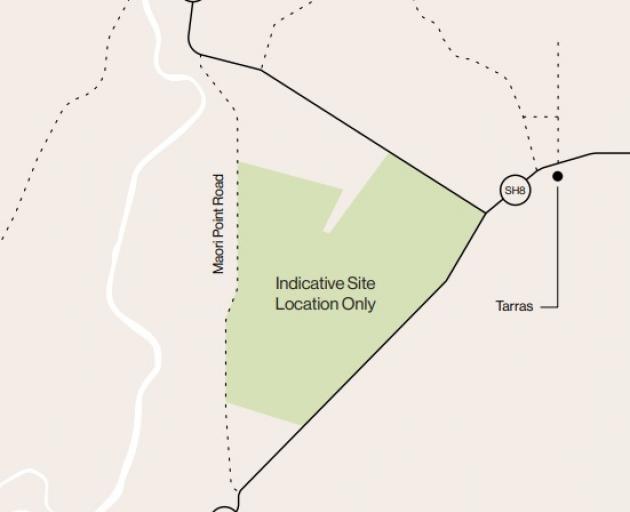 A map showing the location of the new airport by Christchurch Airport. Image supplied 