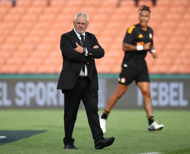 Warren Gatland walks on the field before the Chiefs slow start against the Brumbies on Saturday...