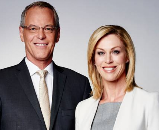 Simon Dallow and Wendy Petrie. Photo: TVNZ