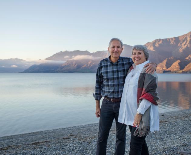 Ian Ball and April Mackenzie are happily settled at Lake Hawea. PHOTO: RACHAEL MCKENNA/NZ HOUSE...